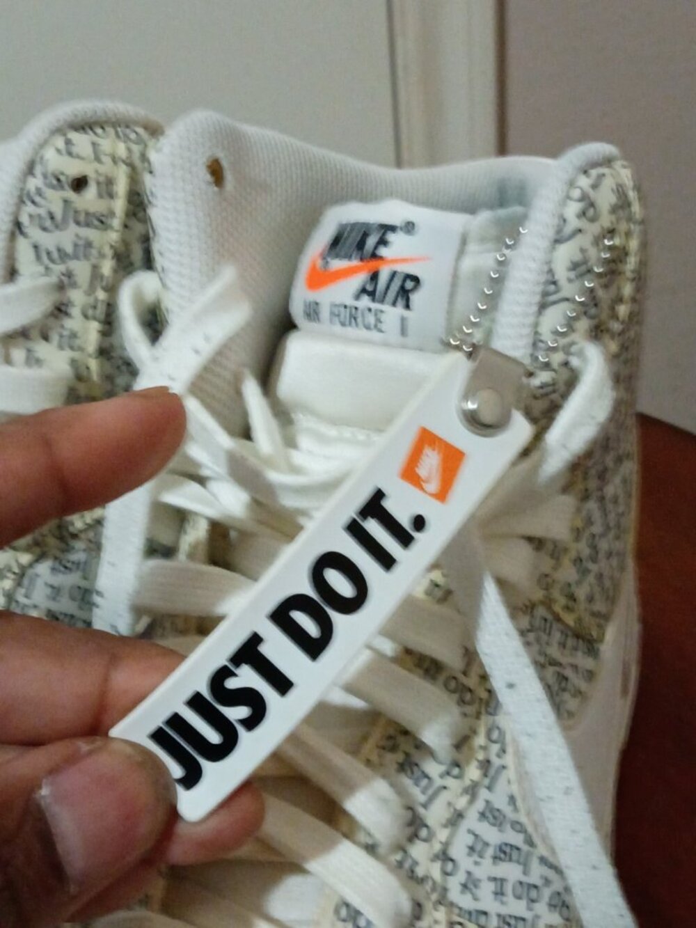 Size 11 Nike Air Force 1 07 LV8 High Just Do It White Mens Shoes AQ9648-100 - Picture 8 of 14